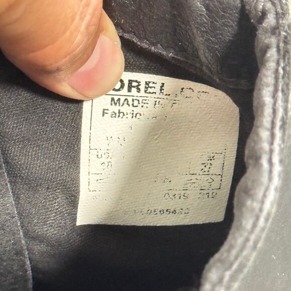 Sorel Genuine Suede Leather Waterproof Chelsea Chunky Sole Ankle Boots Black 10 - Picture 7 of 8